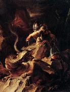Salvator Rosa Jason Charming the Dragon, oil painting artist